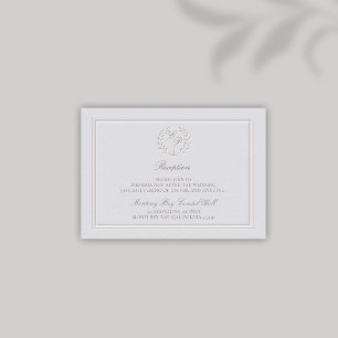 Nautical Anchor Coastal Classic Reception Wedding Enclosure Card