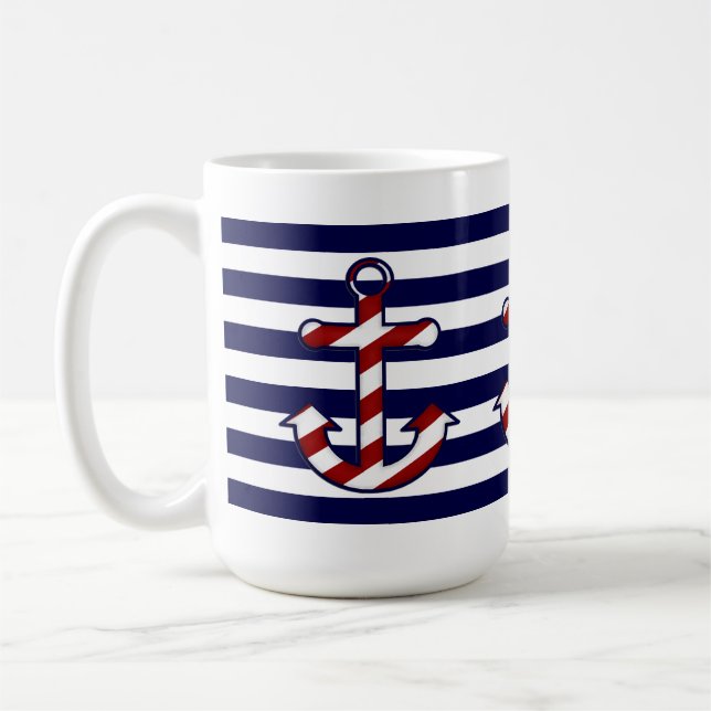 Nautical Anchor Coffee Mug (Left)