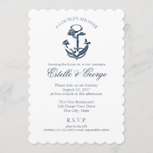 Nautical Anchor Couple's Shower Invitation