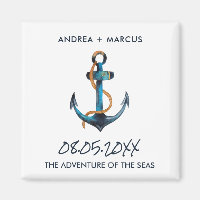 Nautical Anchor Cruise Ship Wedding Favour Magnets