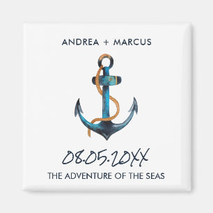 Nautical Anchor Cruise Ship Wedding Favour Magnets