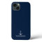 Nautical anchor Custom Boat Name navy blue white