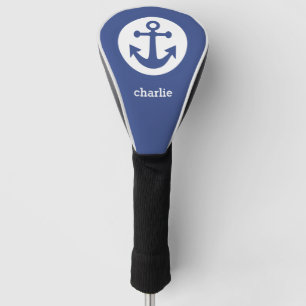Nautical Anchor custom monogram driver cover