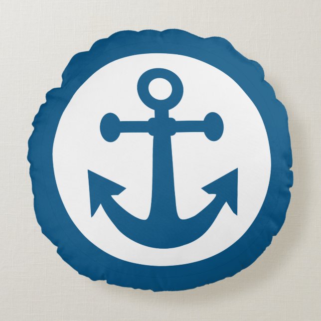 Nautical Anchor custom throw pillow (Front)