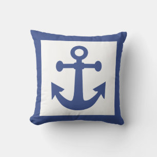 Nautical Anchor custom throw pillow