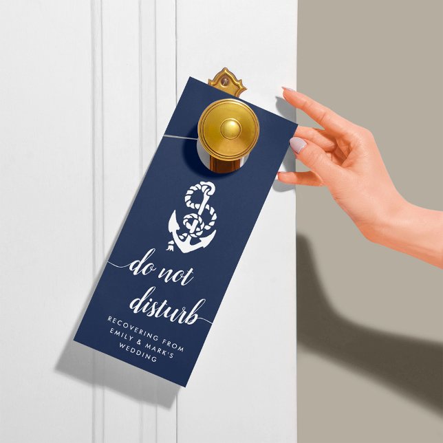Nautical Anchor | Do Not Disturb Wedding Favour Door Hanger (Creator Uploaded)
