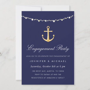 Nautical Anchor Engagement Party Invitation