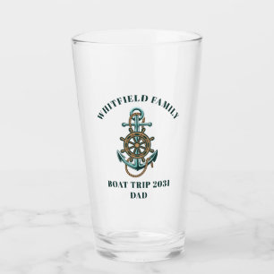 Nautical Anchor Family Cruise Matching Glass
