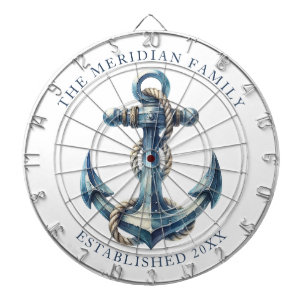Nautical Anchor Family Name Date Established  Dartboard