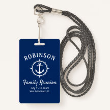 Nautical Anchor Family Reunion Navy Blue & White