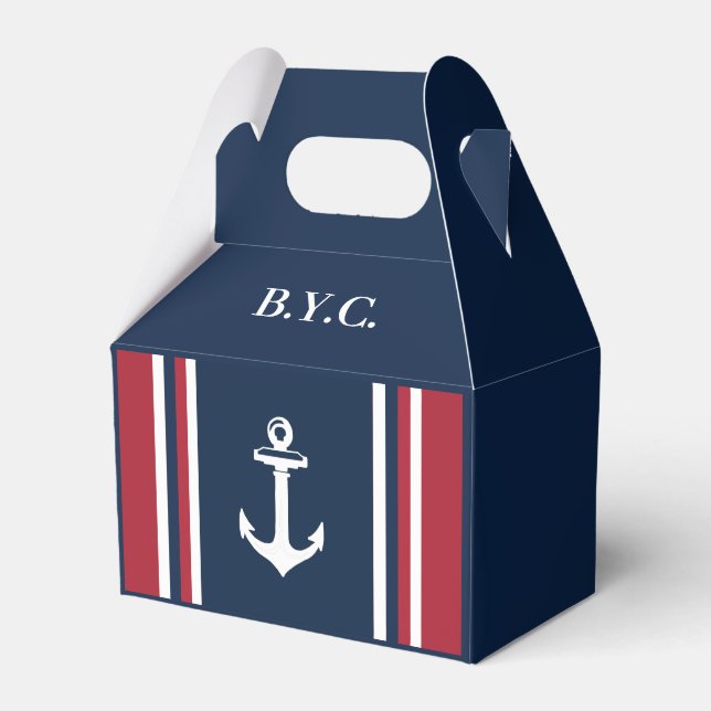 Nautical Anchor Favour Box (Front Side)