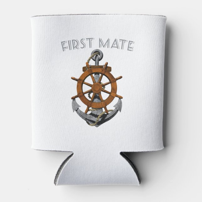 Nautical Anchor First Mate Can Cooler (Front)