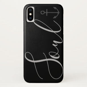 nautical ANCHOR + grey SOUL type   iPhone X Case