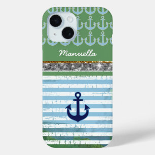 Nautical anchor iPhone-6 personalised iPhone 15 Case