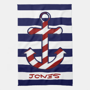 Nautical Anchor Kitchen Towel
