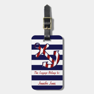 Nautical Anchor Luggage Tag