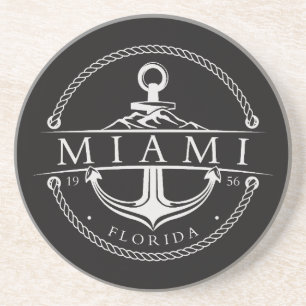 Nautical Anchor Miami Florida 1956 Coaster