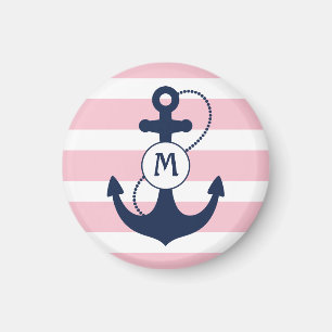 Nautical Anchor Mongram Magnet