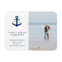 Nautical Anchor Monogram Photo Save the Date