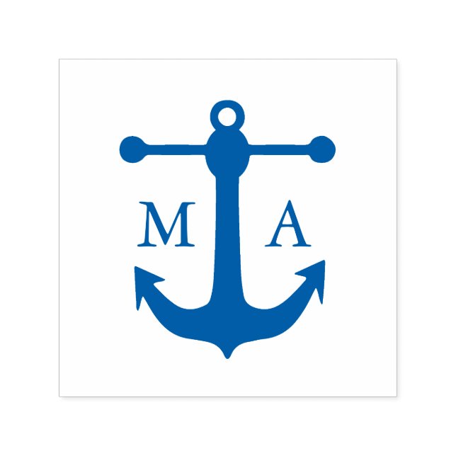 Nautical Anchor Monogram Self-inking Stamp (Design)