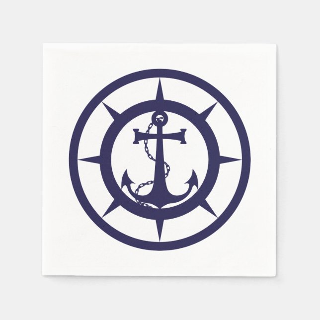Nautical Anchor Napkin (Front)