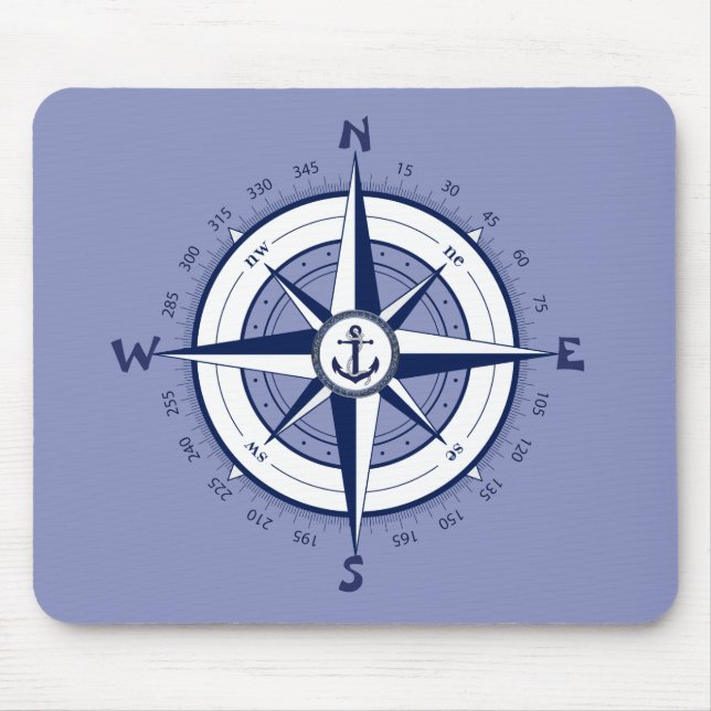Nautical Anchor, Nautical Compass, Celtic circle Mouse Pad (Front)