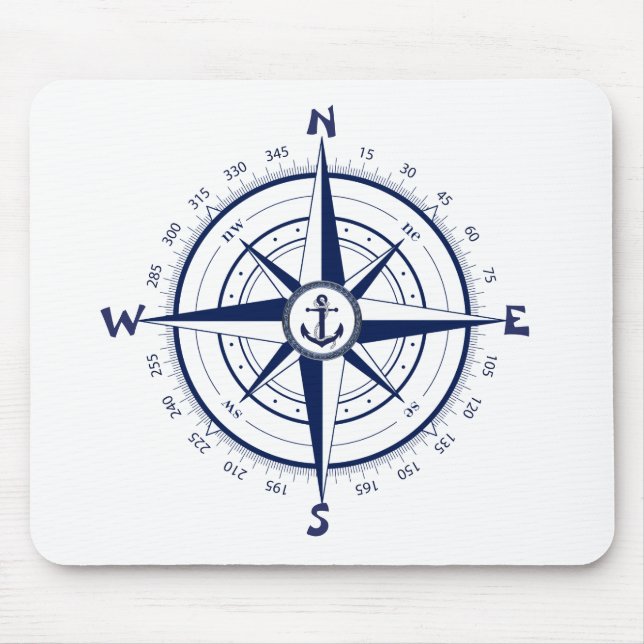 Nautical Anchor, Nautical Compass, Celtic circle Mouse Pad (Front)