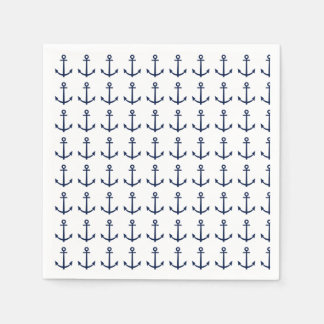 Nautical Anchor Navy Blue Napkin