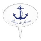 Nautical Anchor Navy Blue Typography Wedding