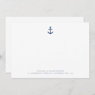 Nautical Anchor Navy Correspondence       Card