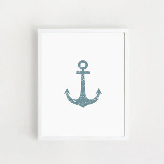 Nautical Anchor, Nursery Wall Art Poster