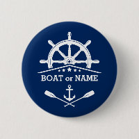 Nautical Anchor Oars Helm Your Name or Boat Navy