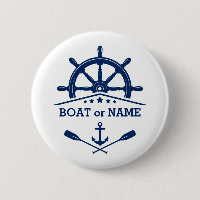 Nautical Anchor Oars Helm Your Name or Boat White