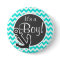 Nautical Anchor on Aqua Colour Chevron