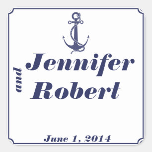 Nautical Anchor on Navy Envelope Seal