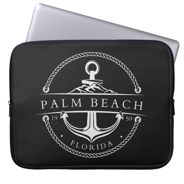 Nautical Anchor Palm Beach Florida 1959 Laptop Sleeve (Front)