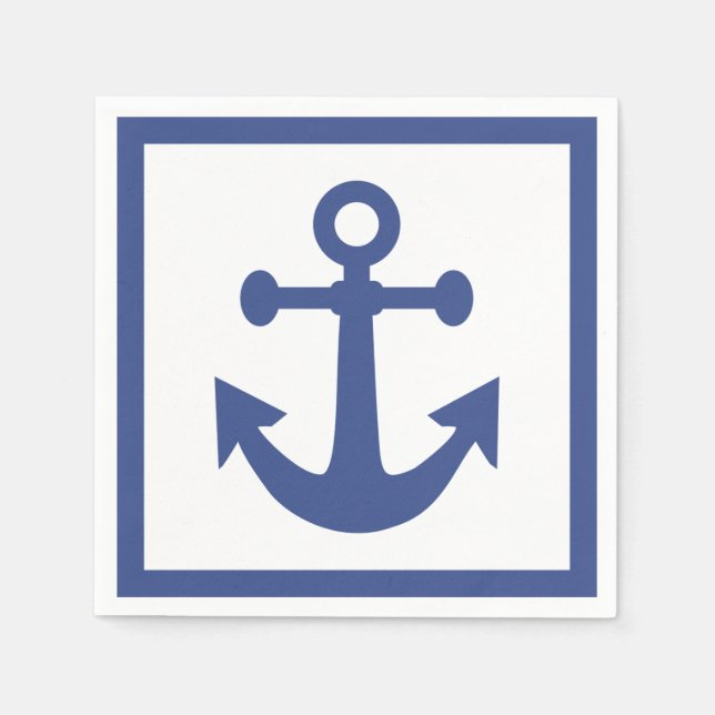 Nautical Anchor paper napkins (Front)