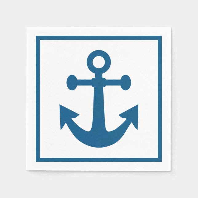 Nautical Anchor paper napkins (Front)