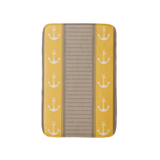 Nautical Anchor Pattern Bath Mat
