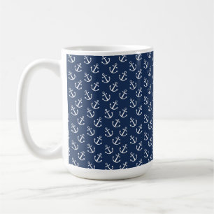 Nautical Anchor Pattern Coffee Mug