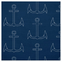 Nautical Anchor Pattern Navy Blue