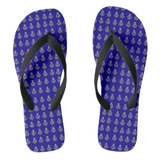 Nautical Anchor Pattern Thongs