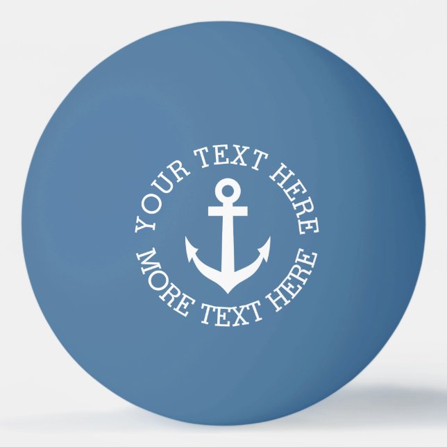 Nautical anchor ping pong balls for table tennis (Front)