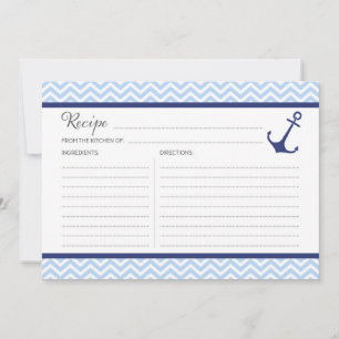 Nautical Anchor Recipe Card