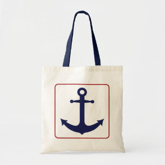 Nautical Anchor - Red White and Blue Tote Bag
