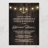 Nautical Anchor Rehearsal Dinner Invitations