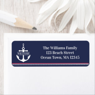 Nautical Anchor Return Address Label