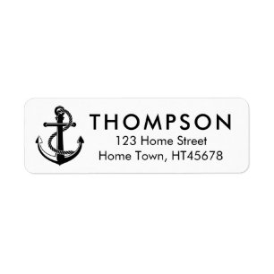 Nautical Anchor Return Address Label