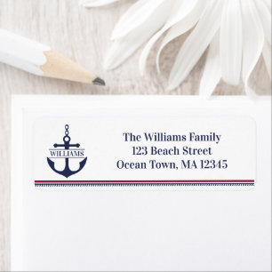 Nautical Anchor Return Address Label