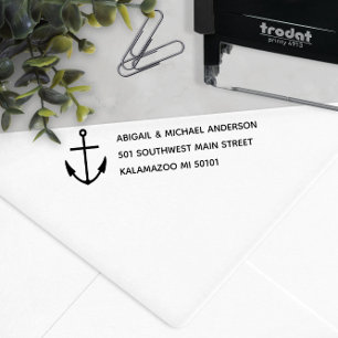 Nautical Anchor ⚓️ Return Address Self-inking Stamp